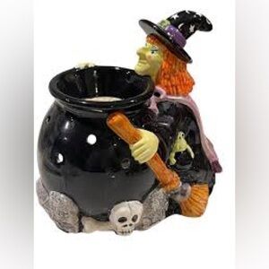 Yankee candle witch and cauldron tea light holder